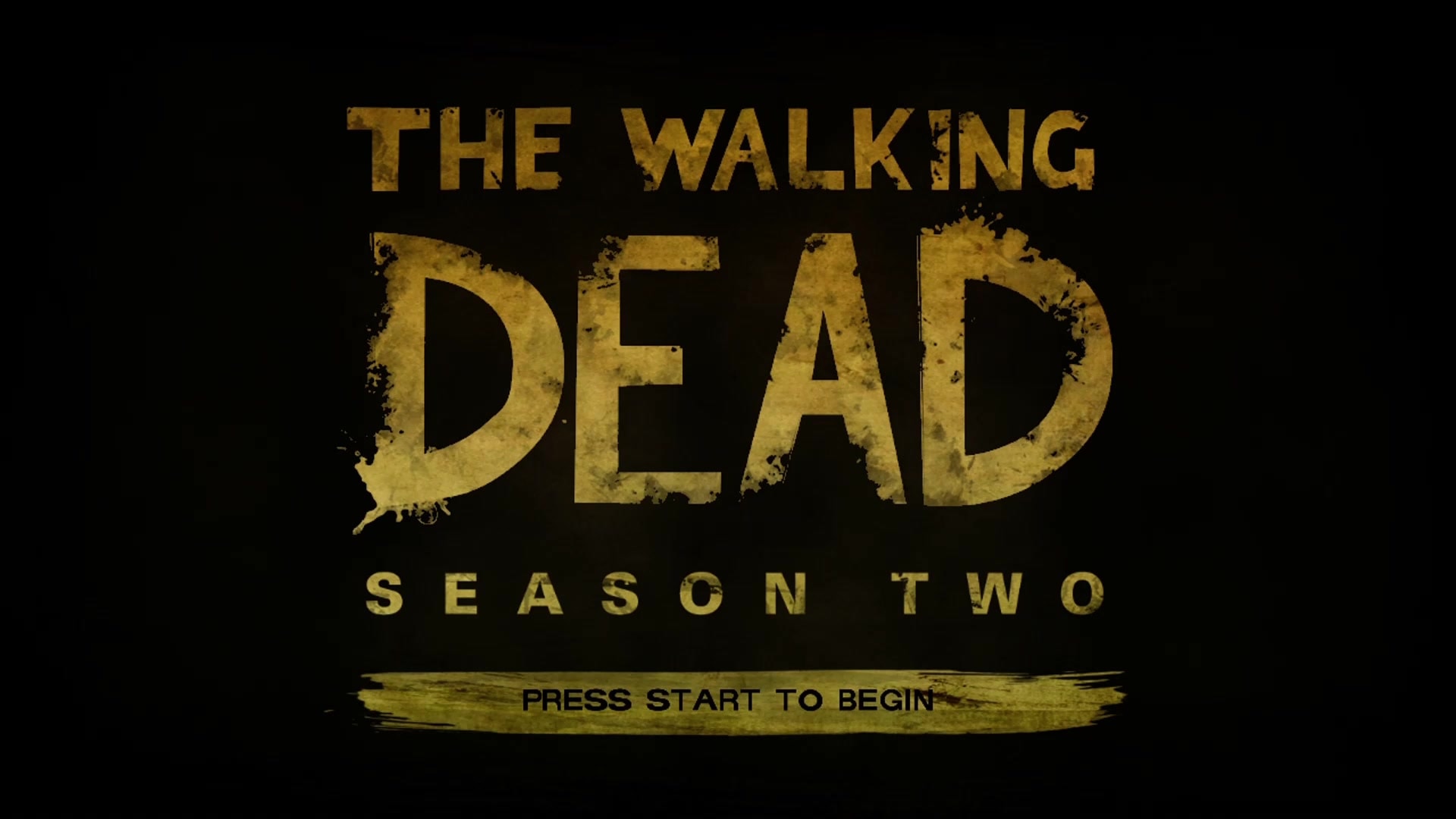 Walking Dead title screen for Xbox 360